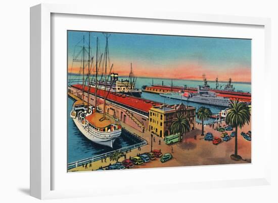 'Municipal Piers. San Diego, California', c1941-Unknown-Framed Giclee Print