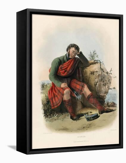 Munro , from the Clans of the Scottish Highlands, Pub.1845 (Colour Litho)-Robert Ronald McIan-Framed Premier Image Canvas