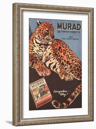 Murad, Cigarettes Smoking Leopards, USA, 1910-null-Framed Giclee Print
