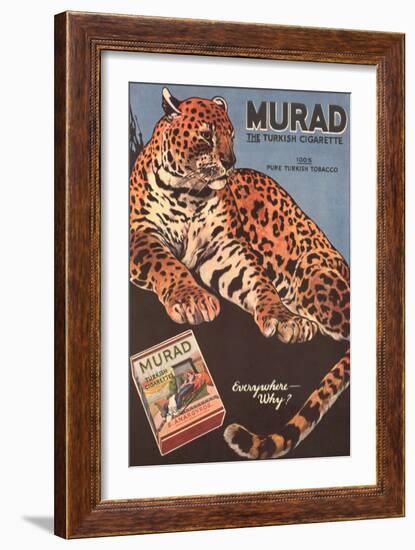Murad, Cigarettes Smoking Leopards, USA, 1910-null-Framed Giclee Print