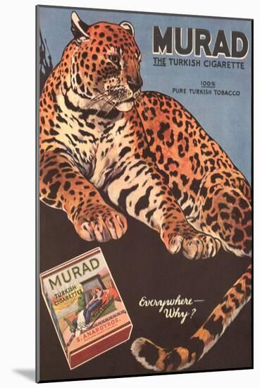 Murad, Cigarettes Smoking Leopards, USA, 1910-null-Mounted Giclee Print