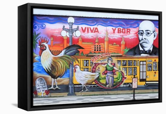 Mural by Chico in Ybor City Historic District-Richard Cummins-Framed Premier Image Canvas
