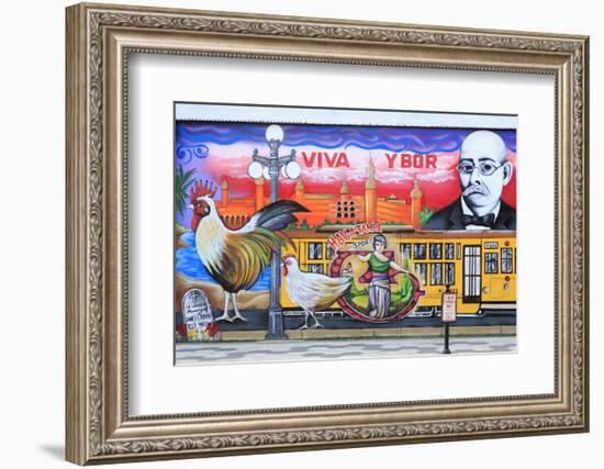 Mural by Chico in Ybor City Historic District-Richard Cummins-Framed Photographic Print