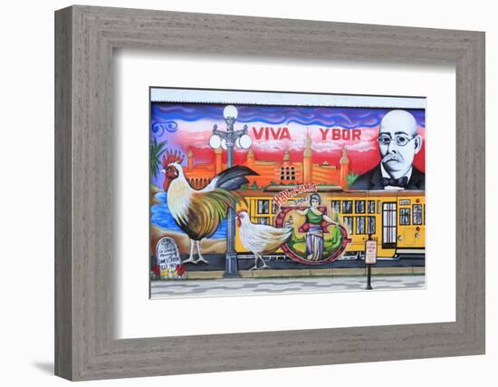 Mural by Chico in Ybor City Historic District-Richard Cummins-Framed Photographic Print