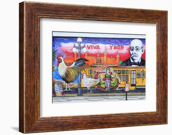 Mural by Chico in Ybor City Historic District-Richard Cummins-Framed Photographic Print