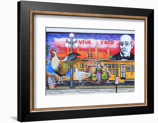 Mural by Chico in Ybor City Historic District-Richard Cummins-Framed Photographic Print