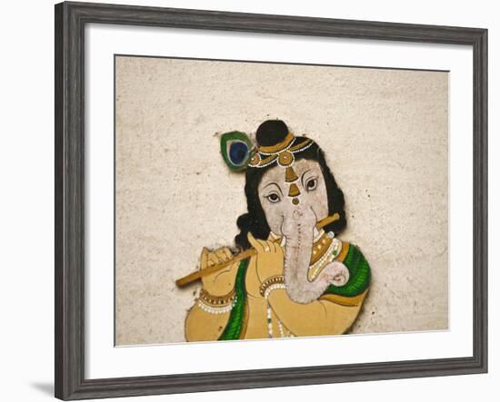 Mural Depicting Ganesha, a Hindu Deity, Inside City Palace, Udaipur, Rajasthan, India-Keren Su-Framed Photographic Print