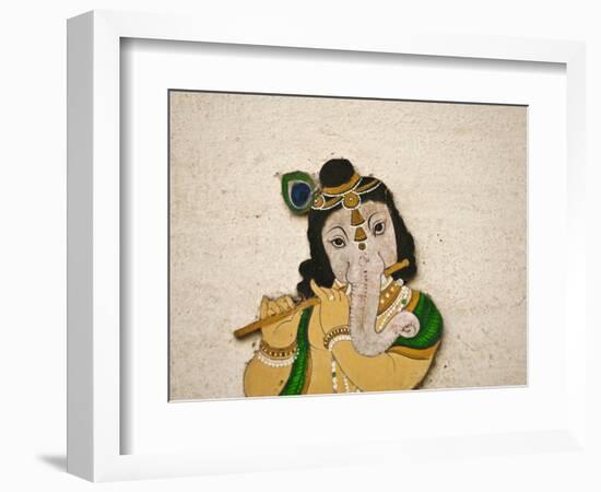 Mural Depicting Ganesha, a Hindu Deity, Inside City Palace, Udaipur, Rajasthan, India-Keren Su-Framed Photographic Print