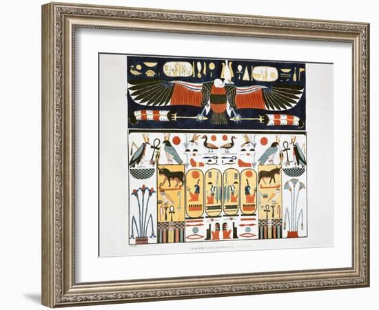 Mural from the Tombs of the Kings at Thebes, 1820-Giovanni Battista Belzoni-Framed Giclee Print