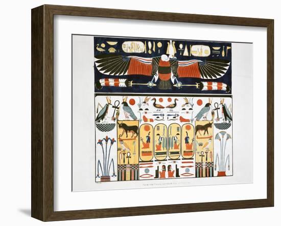 Mural from the Tombs of the Kings at Thebes, 1820-Giovanni Battista Belzoni-Framed Giclee Print