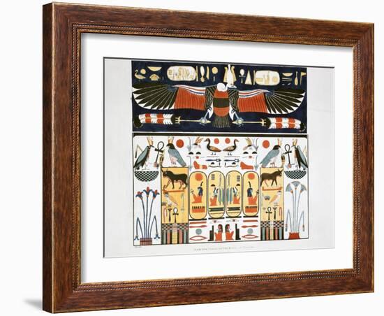 Mural from the Tombs of the Kings at Thebes, 1820-Giovanni Battista Belzoni-Framed Giclee Print