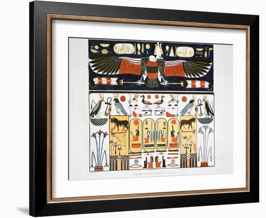 Mural from the Tombs of the Kings at Thebes, 1820-Giovanni Battista Belzoni-Framed Giclee Print