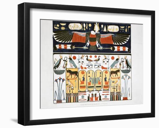 Mural from the Tombs of the Kings at Thebes, 1820-Giovanni Battista Belzoni-Framed Giclee Print