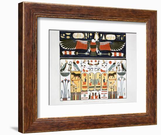 Mural from the Tombs of the Kings at Thebes, 1820-Giovanni Battista Belzoni-Framed Giclee Print