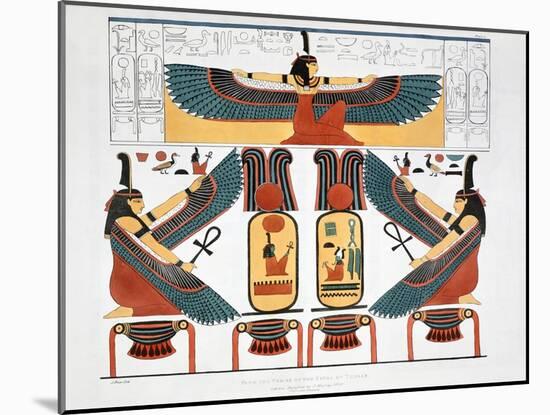 Mural from the Tombs of the Kings at Thebes, 1820-Charles Joseph Hullmandel-Mounted Giclee Print