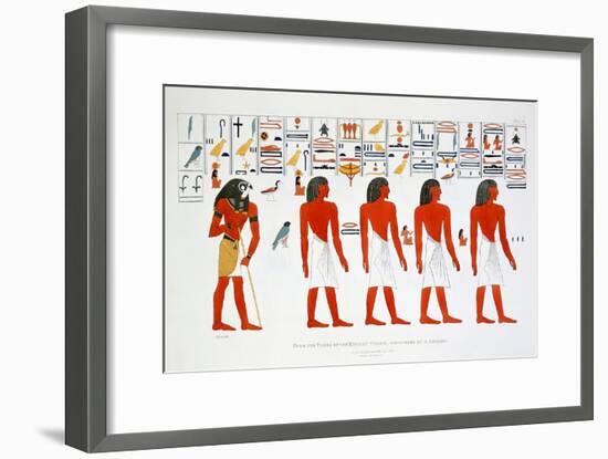 Mural from the Tombs of the Kings at Thebes, 1820-Giovanni Battista Belzoni-Framed Giclee Print