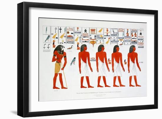 Mural from the Tombs of the Kings at Thebes, 1820-Giovanni Battista Belzoni-Framed Giclee Print