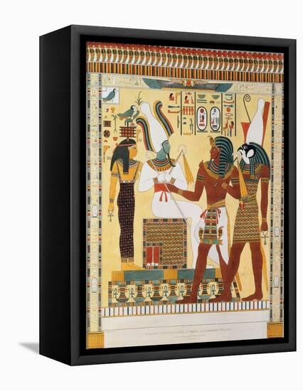 Mural from the Tombs of the Kings of Thebes, Discovered by G. Belzoni-Giovanni Battista Belzoni-Framed Premier Image Canvas