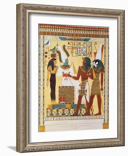 Mural from the Tombs of the Kings of Thebes, Discovered by G. Belzoni-Giovanni Battista Belzoni-Framed Giclee Print