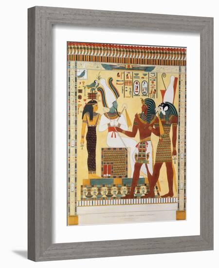 Mural from the Tombs of the Kings of Thebes, Discovered by G. Belzoni-Giovanni Battista Belzoni-Framed Giclee Print