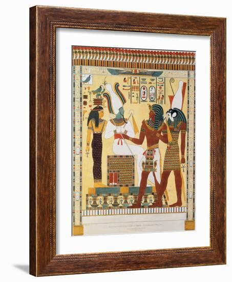 Mural from the Tombs of the Kings of Thebes, Discovered by G. Belzoni-Giovanni Battista Belzoni-Framed Giclee Print