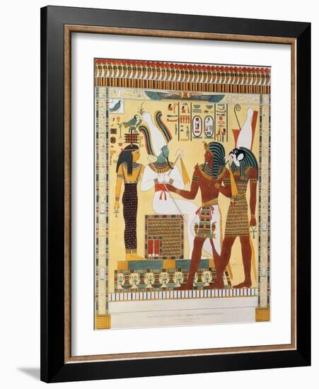 Mural from the Tombs of the Kings of Thebes, Discovered by G. Belzoni-Giovanni Battista Belzoni-Framed Giclee Print