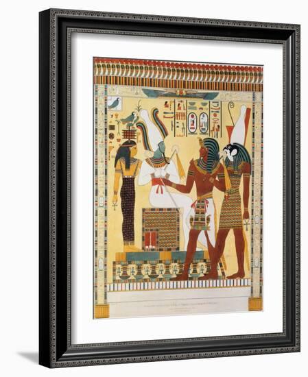 Mural from the Tombs of the Kings of Thebes, Discovered by G. Belzoni-Giovanni Battista Belzoni-Framed Giclee Print