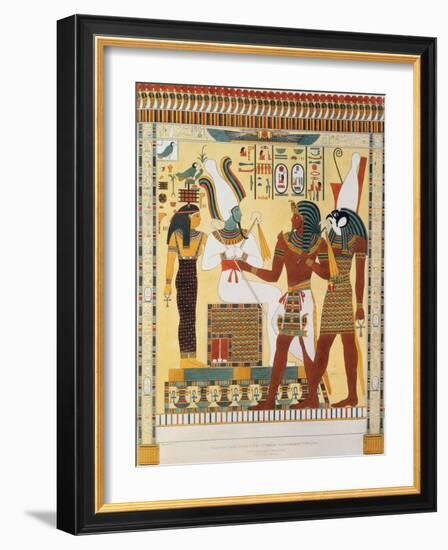 Mural from the Tombs of the Kings of Thebes, Discovered by G. Belzoni-Giovanni Battista Belzoni-Framed Giclee Print