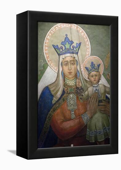 Mural in St. Nicholas Croatian Catholic Church in Millvale, Pa, Usa-Dave Bartruff-Framed Premier Image Canvas