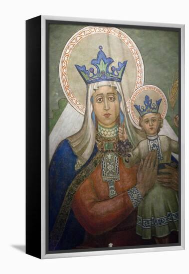 Mural in St. Nicholas Croatian Catholic Church in Millvale, Pa, Usa-Dave Bartruff-Framed Premier Image Canvas