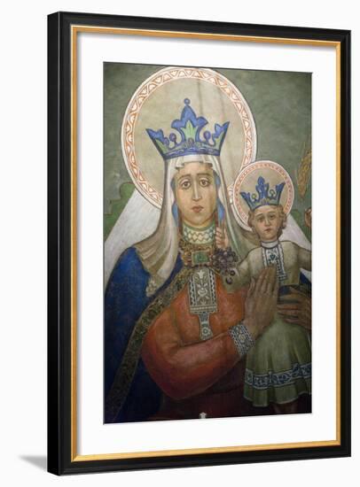 Mural in St. Nicholas Croatian Catholic Church in Millvale, Pa, Usa-Dave Bartruff-Framed Photographic Print