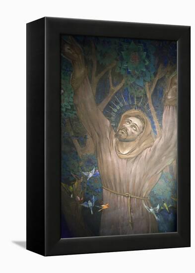 Mural in St. Nicholas Croatian Catholic Church, Millvale, Pa, Usa-Dave Bartruff-Framed Premier Image Canvas