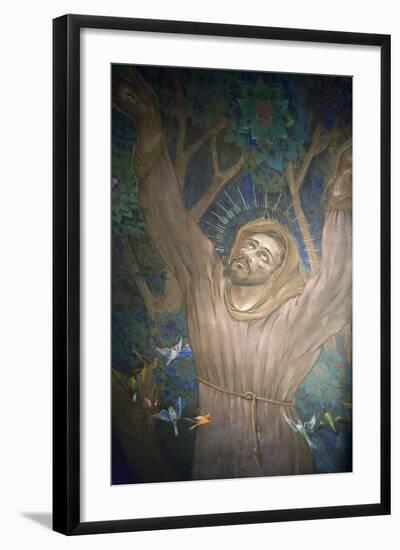 Mural in St. Nicholas Croatian Catholic Church, Millvale, Pa, Usa-Dave Bartruff-Framed Photographic Print