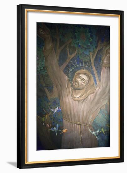 Mural in St. Nicholas Croatian Catholic Church, Millvale, Pa, Usa-Dave Bartruff-Framed Photographic Print