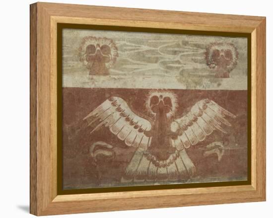 Mural in the Palace of Tetitla, Believed to Represent An Eagle, Arch. Zone of Teotihuacan, Mexico-Richard Maschmeyer-Framed Premier Image Canvas