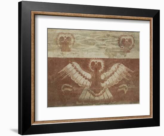Mural in the Palace of Tetitla, Believed to Represent An Eagle, Arch. Zone of Teotihuacan, Mexico-Richard Maschmeyer-Framed Photographic Print