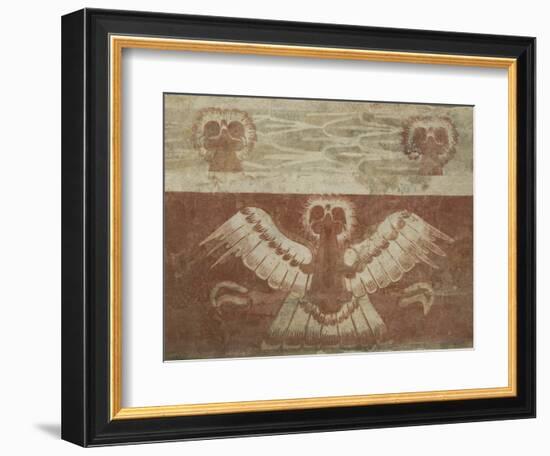 Mural in the Palace of Tetitla, Believed to Represent An Eagle, Arch. Zone of Teotihuacan, Mexico-Richard Maschmeyer-Framed Photographic Print