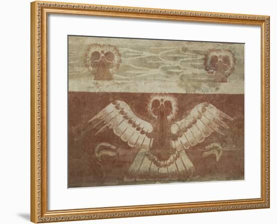 Mural in the Palace of Tetitla, Believed to Represent An Eagle, Arch. Zone of Teotihuacan, Mexico-Richard Maschmeyer-Framed Photographic Print