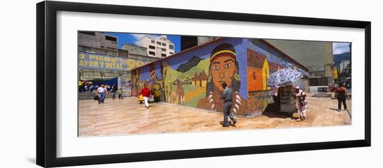 Mural on a Wall, La Hoyada, Caracas, Venezuela-null-Framed Photographic Print