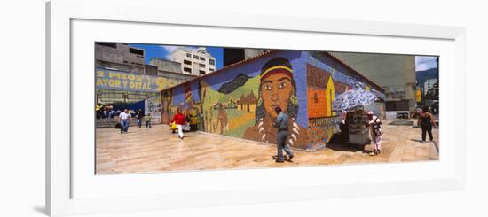 Mural on a Wall, La Hoyada, Caracas, Venezuela-null-Framed Photographic Print