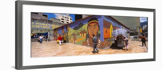 Mural on a Wall, La Hoyada, Caracas, Venezuela-null-Framed Photographic Print