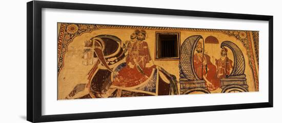 Mural on a Wall, Thakur Nawal Singh Haveli, Nawalgarh, Shekhawati, Rajasthan, India-null-Framed Photographic Print