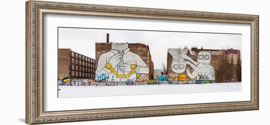 Mural painting by graffiti artist Blu on firewall in Kreuzberg, Berlin, Germany-null-Framed Photographic Print