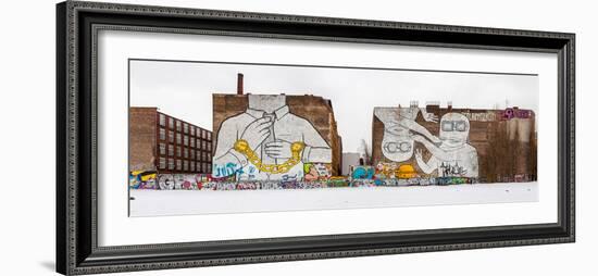 Mural painting by graffiti artist Blu on firewall in Kreuzberg, Berlin, Germany-null-Framed Photographic Print