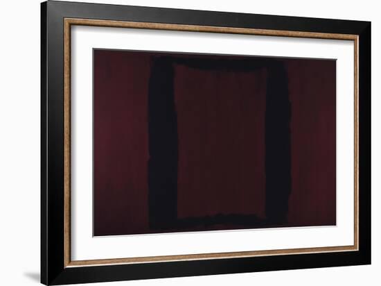 Mural, Section 3 {Black on Maroon} [Seagram Mural]-Mark Rothko-Framed Giclee Print