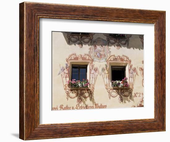 Mural Surrounding Cafe Windows, St. Wolfgang, Salzburg Province, Austria-Philip Craven-Framed Photographic Print