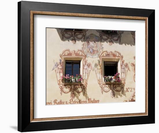 Mural Surrounding Cafe Windows, St. Wolfgang, Salzburg Province, Austria-Philip Craven-Framed Photographic Print