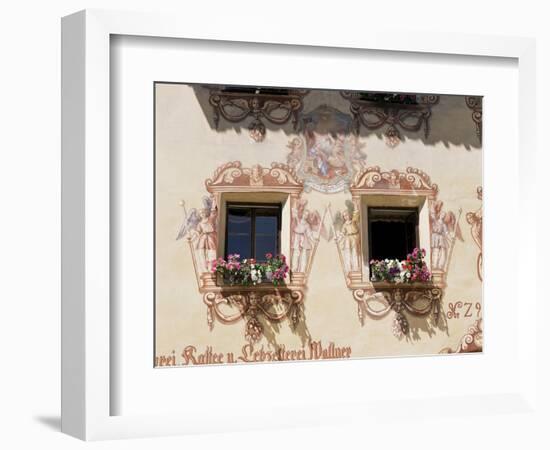 Mural Surrounding Cafe Windows, St. Wolfgang, Salzburg Province, Austria-Philip Craven-Framed Photographic Print