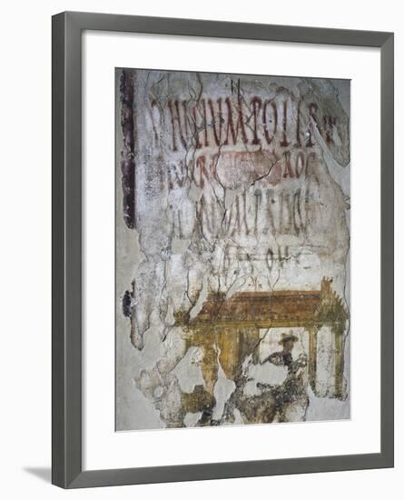 Mural with Depicting Mercury and Electoral Inscriptions-null-Framed Giclee Print