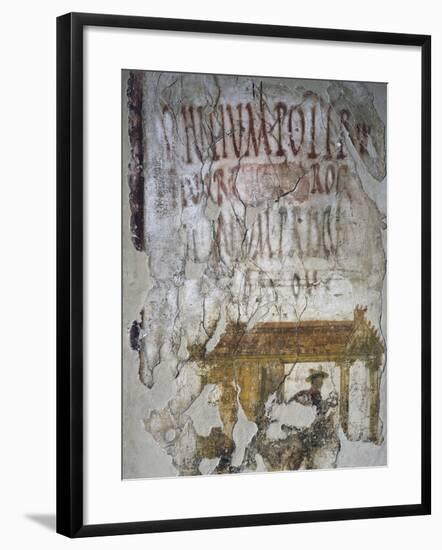 Mural with Depicting Mercury and Electoral Inscriptions-null-Framed Giclee Print